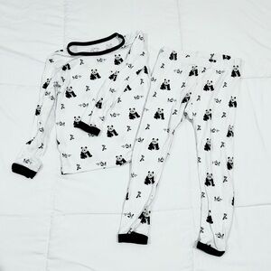 Kyte BABY Long Sleeve Panda Print Pajama Set